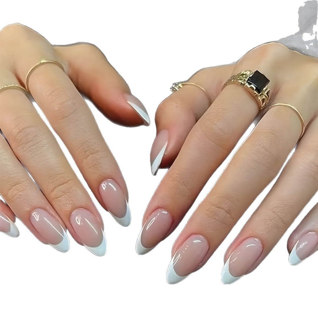 Premium French Tip Press-On Nails Bowlift