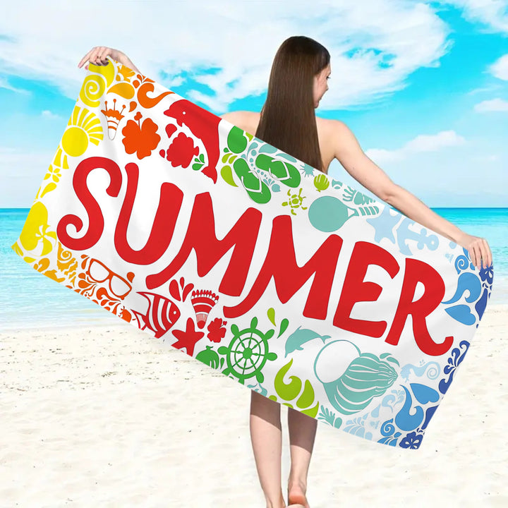 large beach towel with colorful butterfly design Bowlift