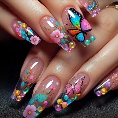 Artistic Floral Nail Art Decoration Set Bowlift