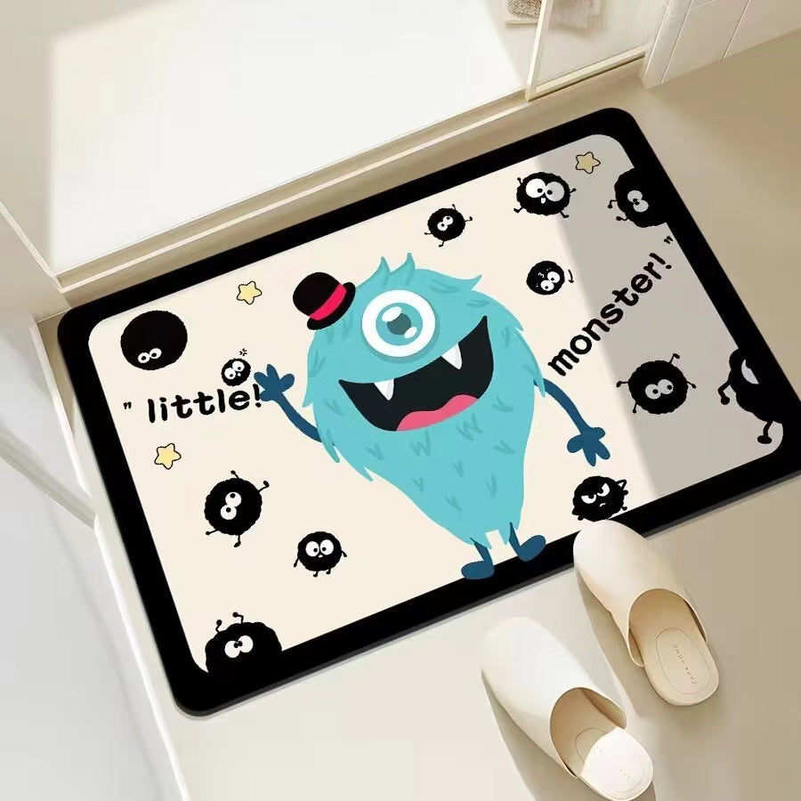 Playful Monster-Themed Bath Mat Bowlift