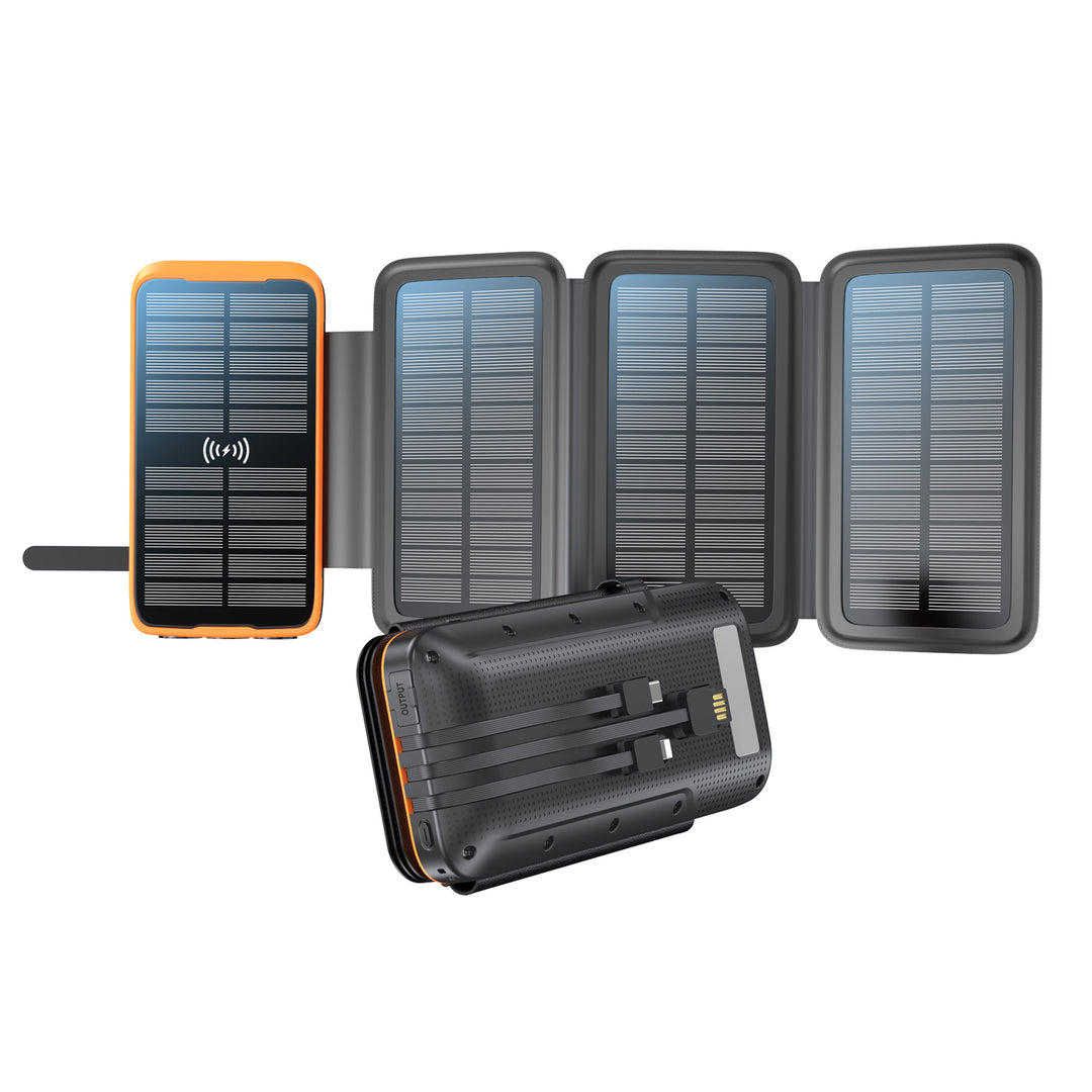 Solar Power Bank with Wireless Charging Function by Bowlift