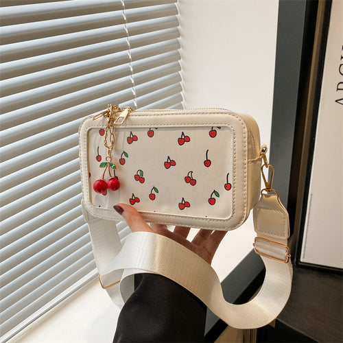 Fun Cherry Print Crossbody Bag Bowlift