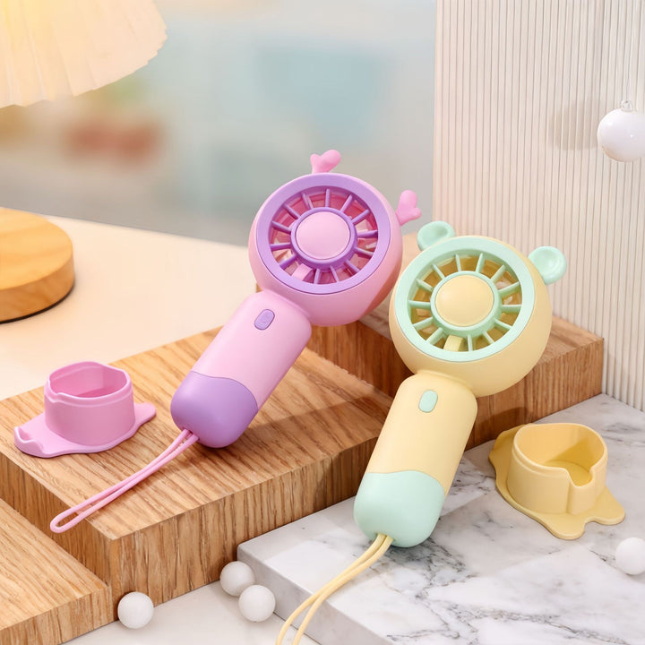 Women Portable Hand Fan with Cute Snail Design Bowlift
