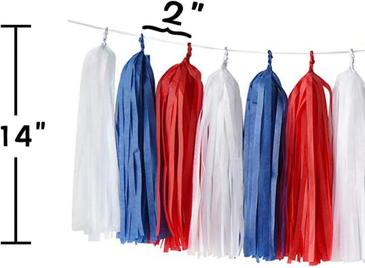 Unisex nan patriotic hanging paper fan and tassel party decoration set Bowlift