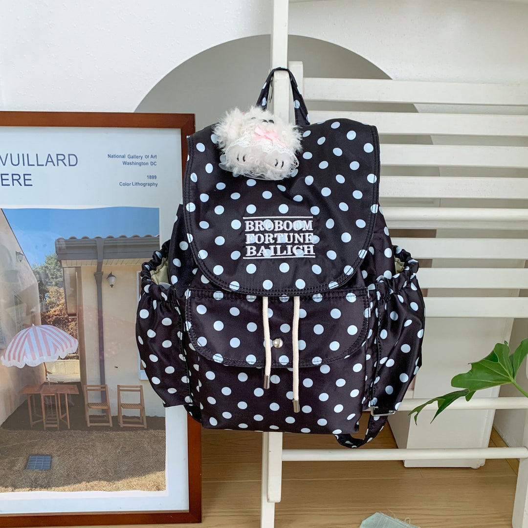 Polka Dot Patterned Casual Backpack