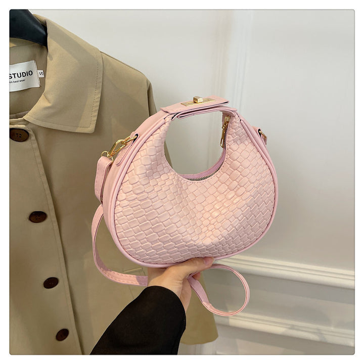 WoTextured Leather Hobo Bag Bowlift