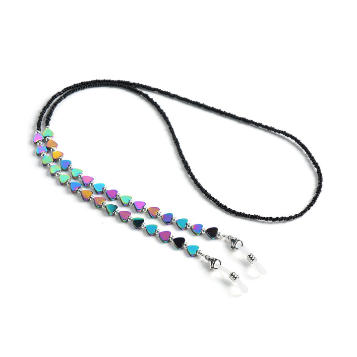 Heart-Shaped Beaded Eyewear Chain Bowlift