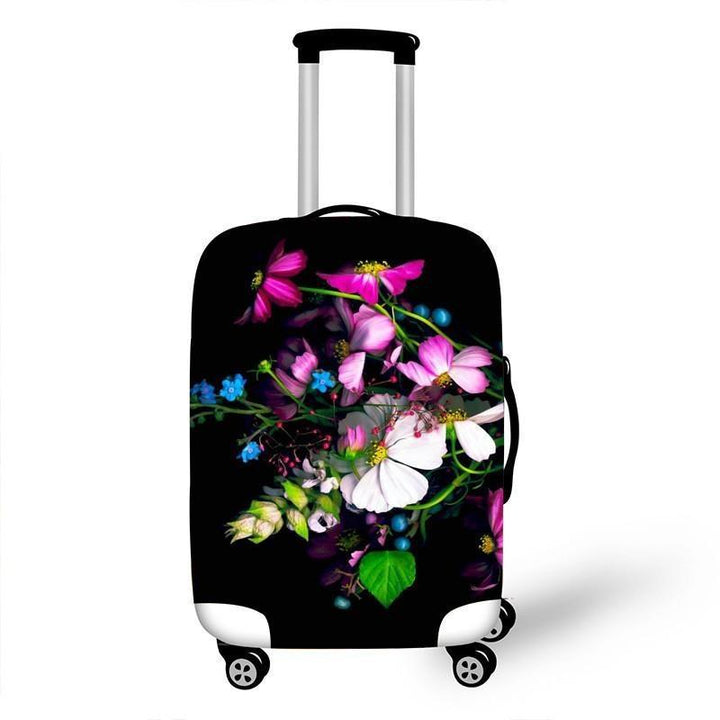 Women's hardshell travel suitcase with floral design Bowlift