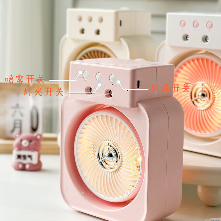 Women Portable Mini Table Fan with USB Connection Bowlift