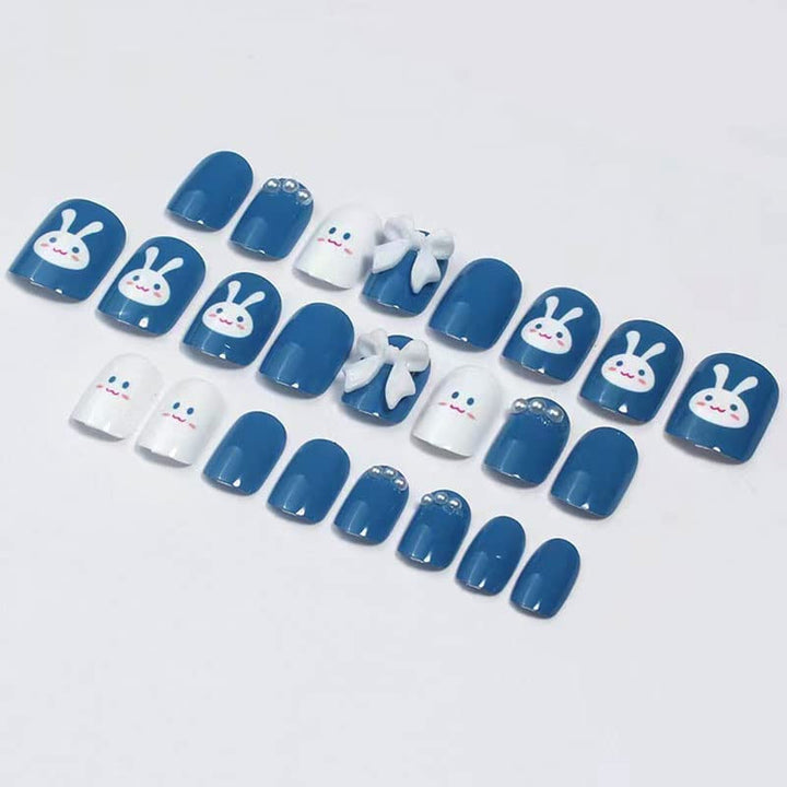 Artificial nail set with cute 3D design and luxurious decorations Bowlift