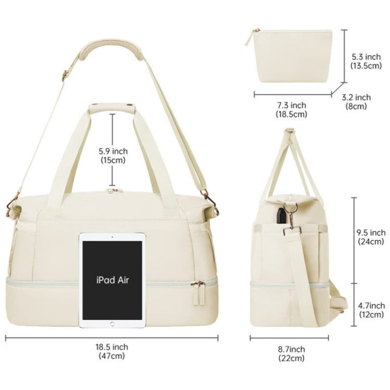 Multifunctional leisure bag with detachable shoulder strap Bowlift
