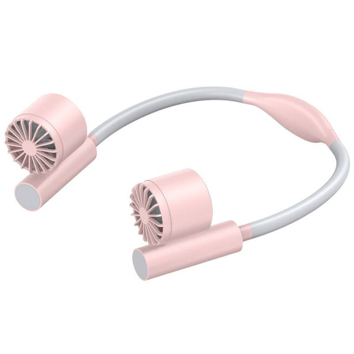 Cooling hands-free bladeless neck fan with adjustable gooseneck and rechargeable battery Bowlift