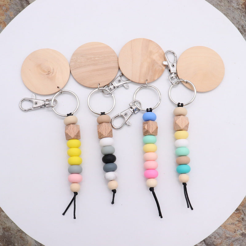 Decorative Wooden Beaded Keychain Bowlift