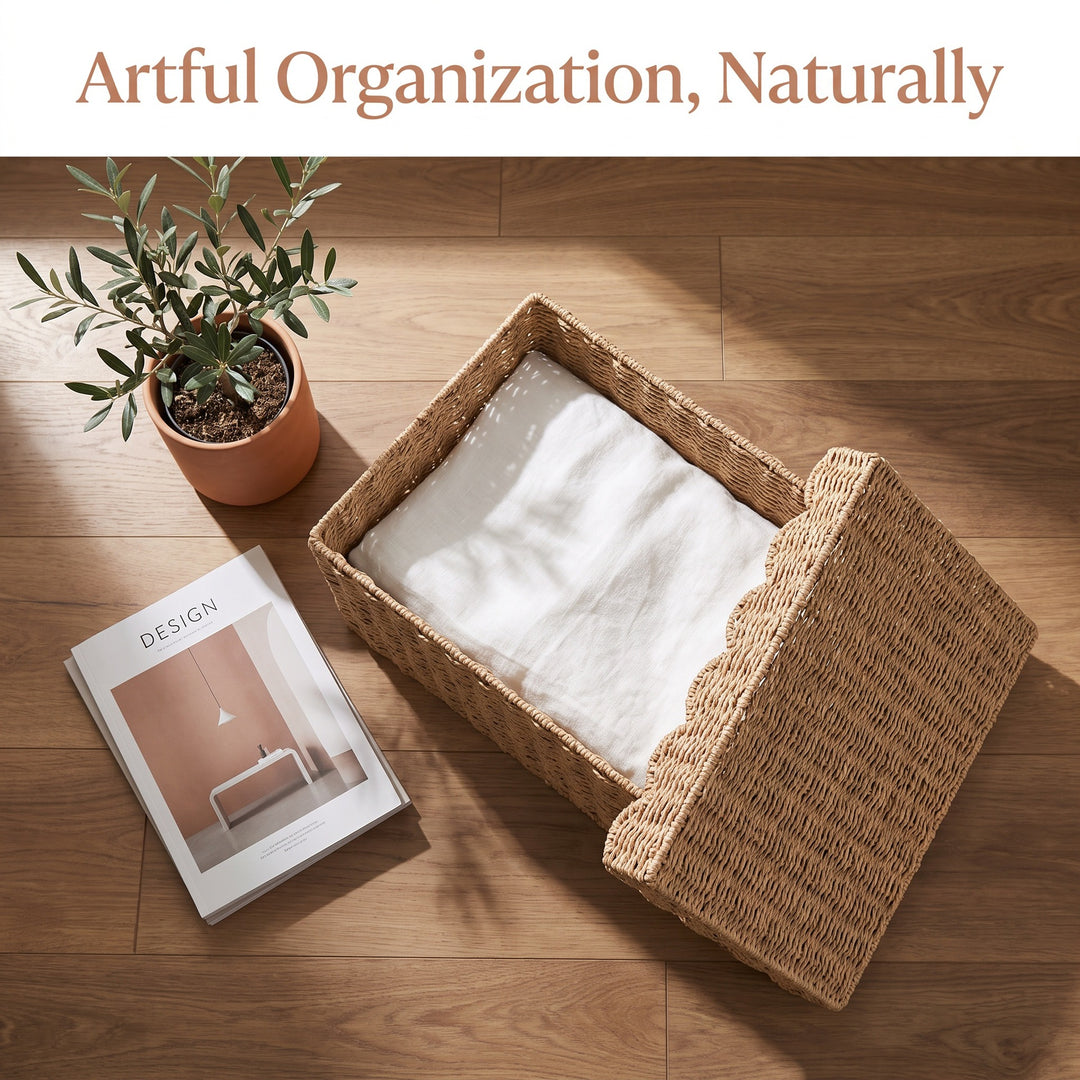 Playful storage basket with lid Bowlift