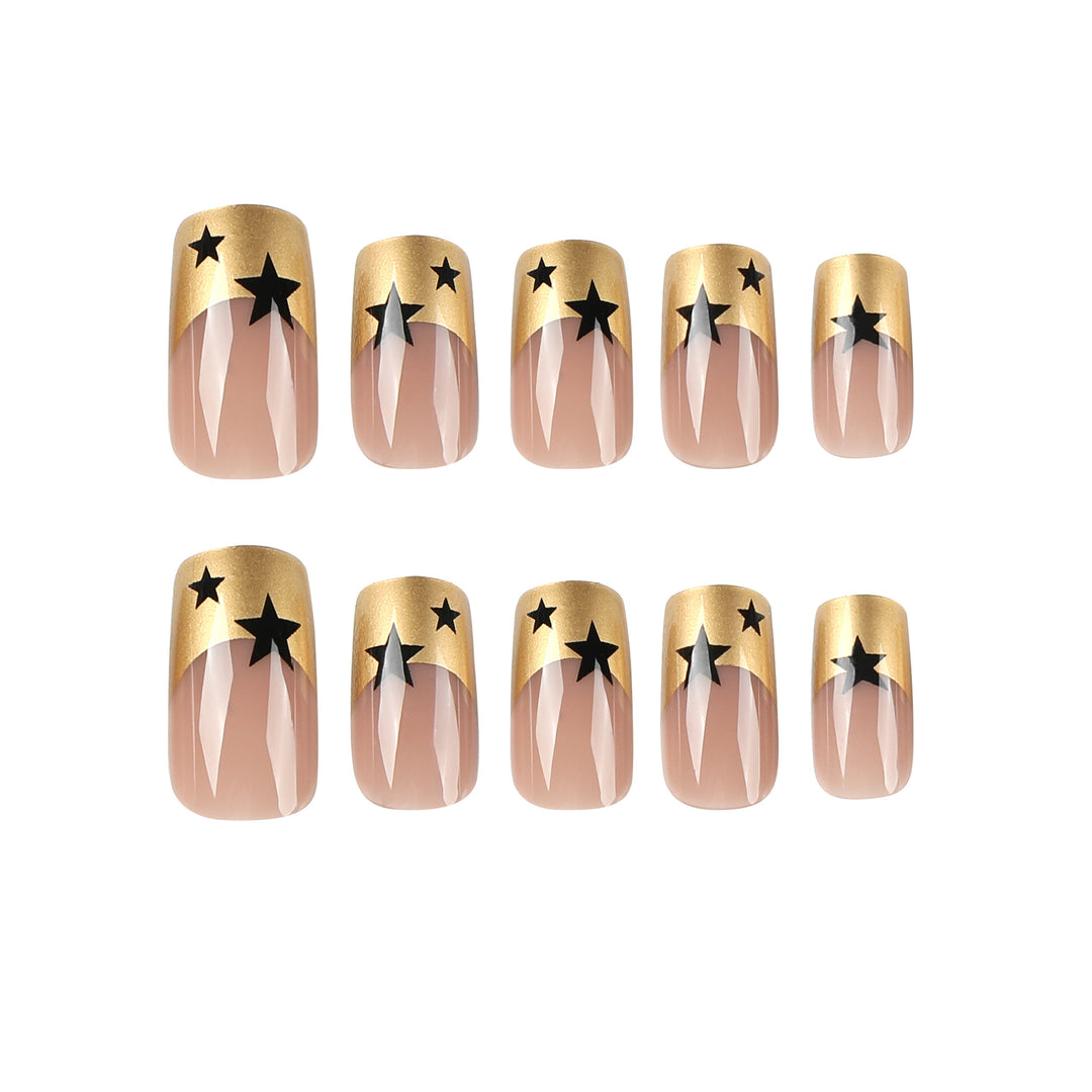 Artful nail design with star accents Bowlift