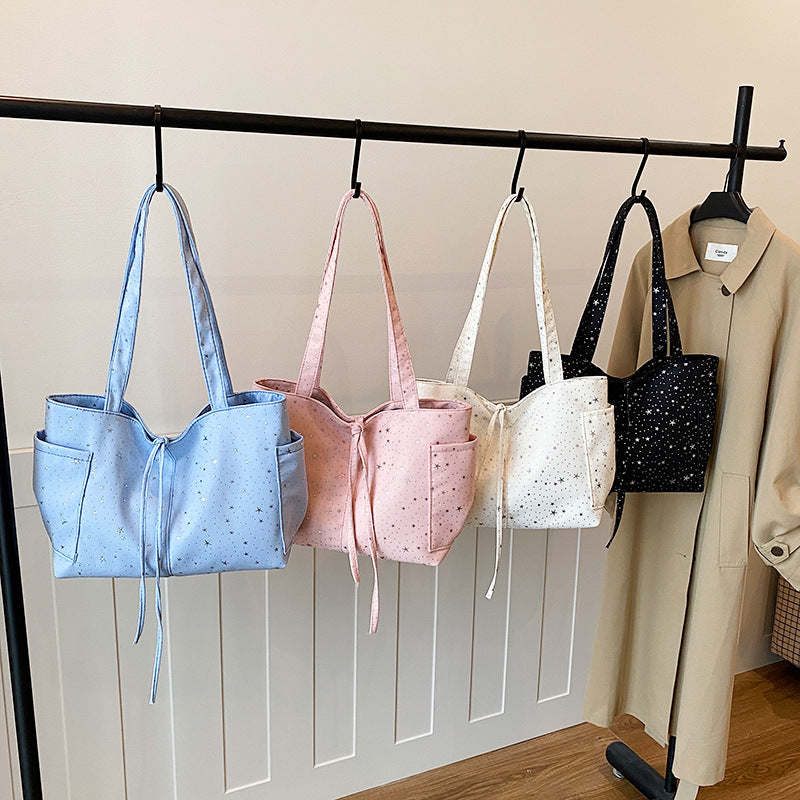 WoStar-Patterned Canvas Tote Bag Bowlift