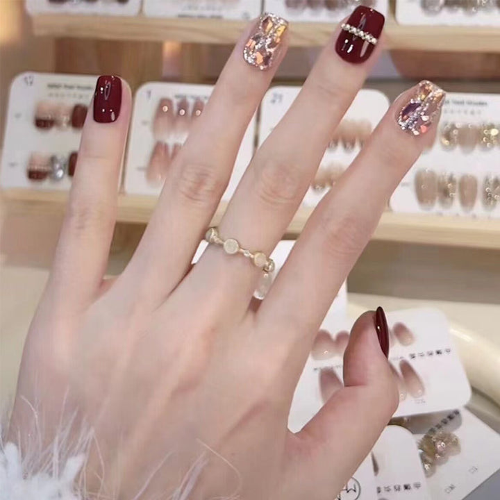 Ombre Press-On Nails with Glossy Finish Bowlift