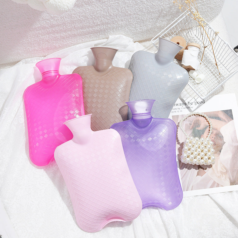 Reusable Hot Water Bottle with Textured Anti-Slip Surface and Wide Funnel Bowlift