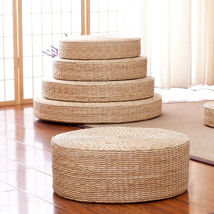 Handwoven Pouf in Boho Style Bowlift