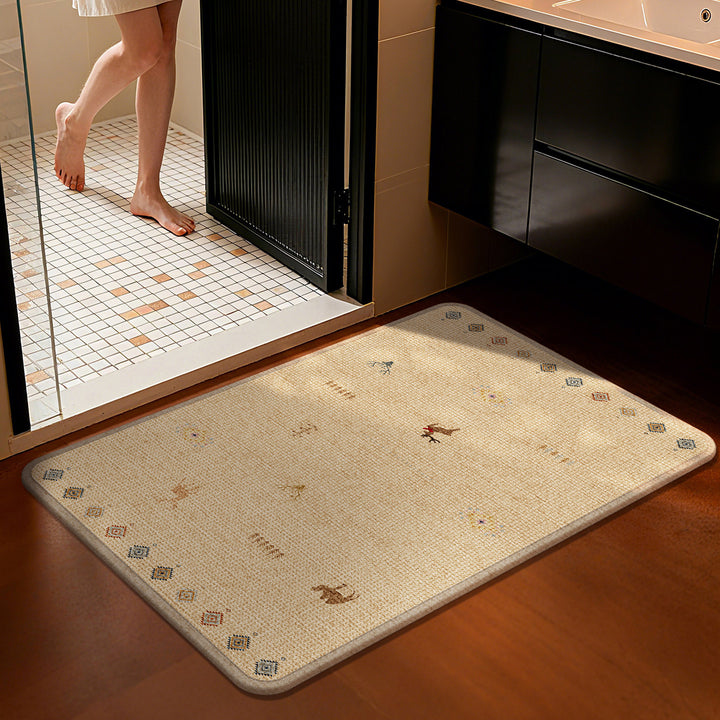 Decorative Star-patterned Bath Mat Bowlift