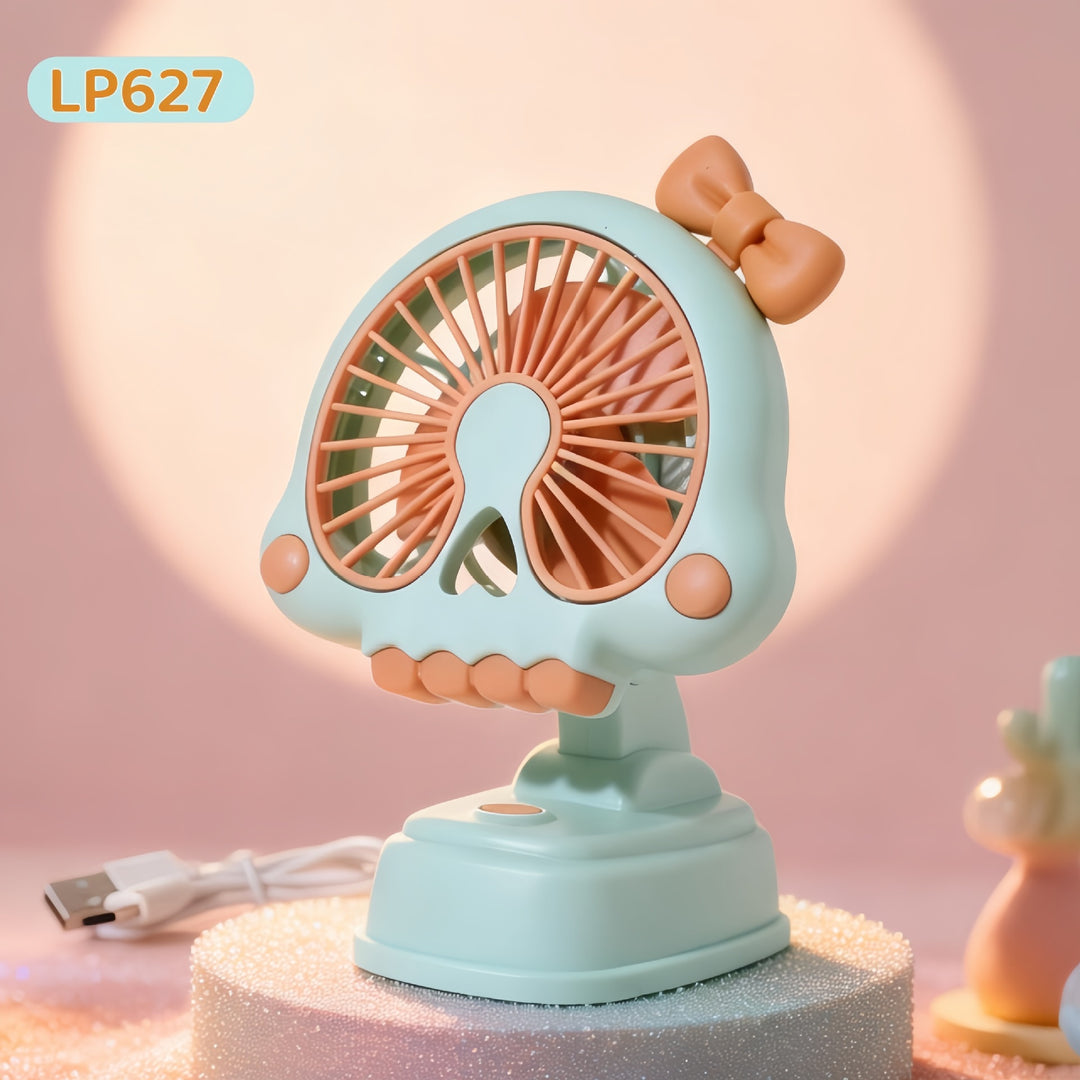 Women's Portable Hand Fan with Cute Animal Ear Design Bowlift