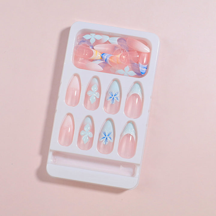 Premium Press-On Nail Set with Decorative Accents Bowlift