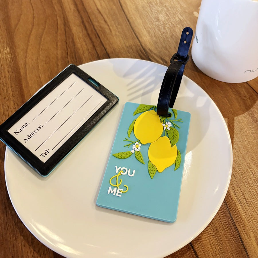 Lemon-Themed Travel Luggage Tag Bowlift