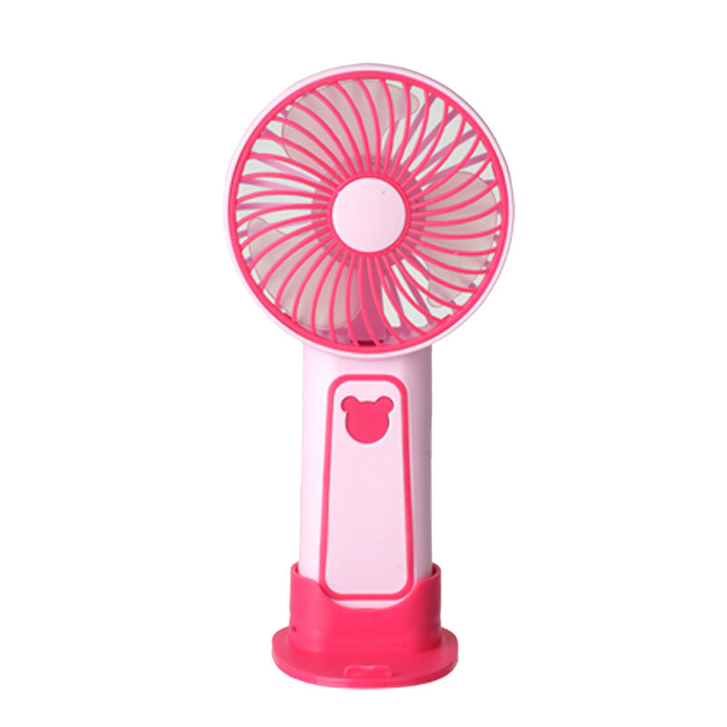 Cute Bear-Themed Portable Handheld Fan Bowlift
