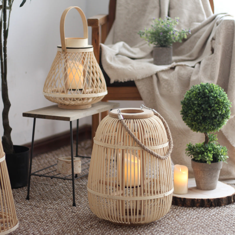Stylish Rattan Lantern Bowlift