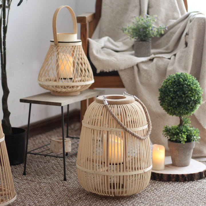 Stylish Rattan Lantern Bowlift