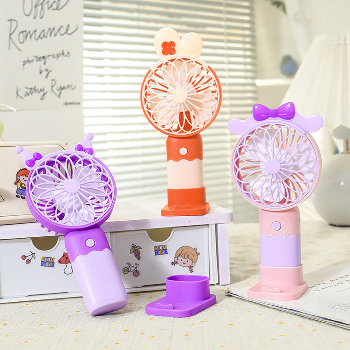 Unisex compact rechargeable hand fan with USB charging function and quiet motor Bowlift