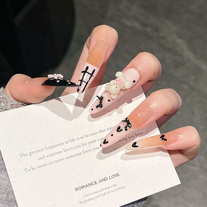 Stylish Stiletto Press-On Nail Extensions Bowlift