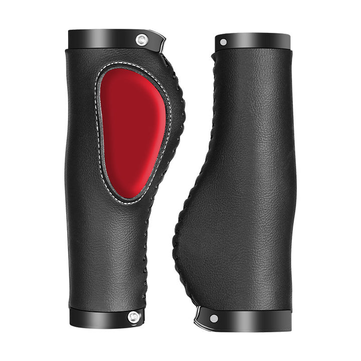 Ergonomic Leather Bike Handlebar Grips Bowlift
