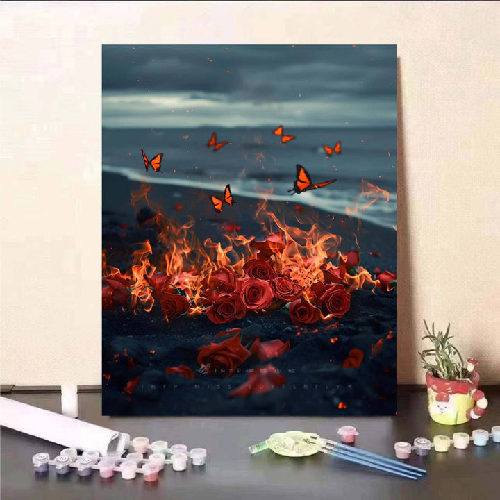 Floral Fantasy Paint by Numbers Wall Art Bowlift