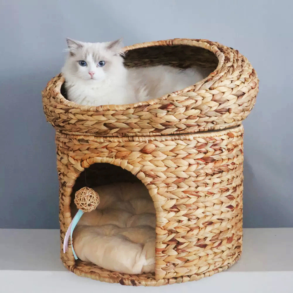 Cozy cat basket with play ball Bowlift