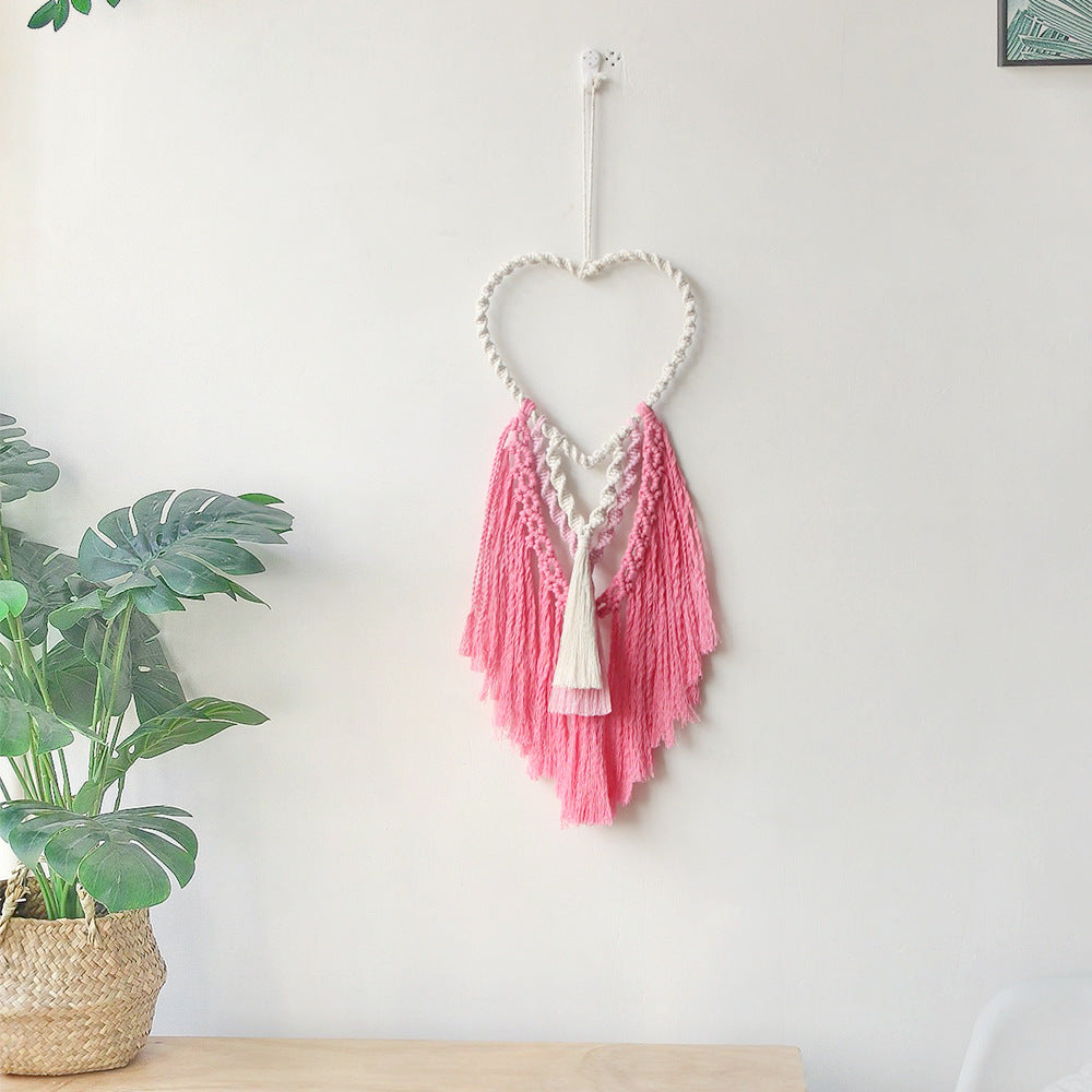 Decorative Macrame Wall Hanging with Heart Design