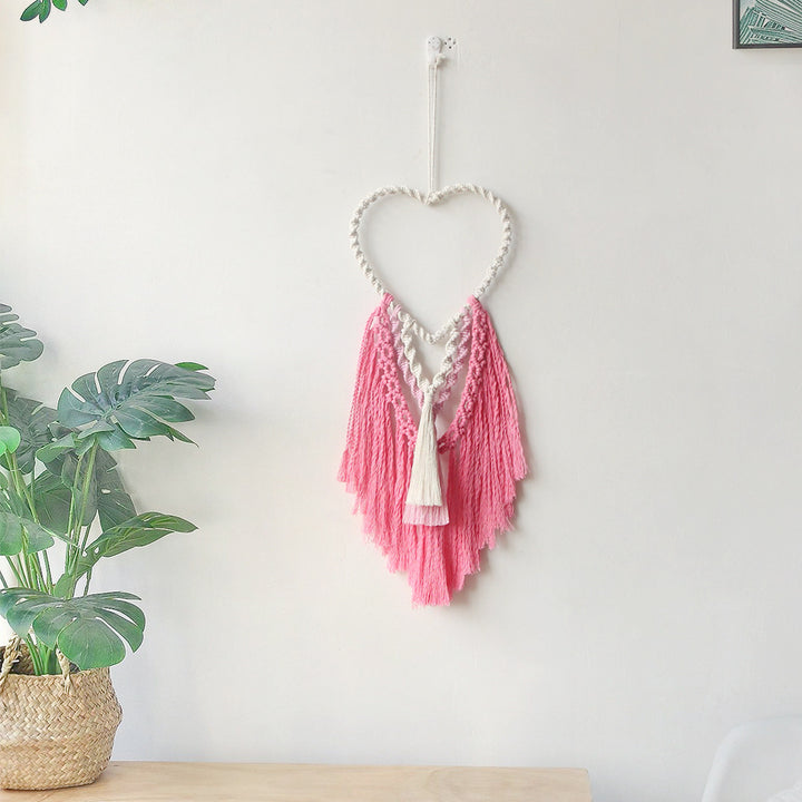 Decorative Macrame Wall Hanging with Heart Design
