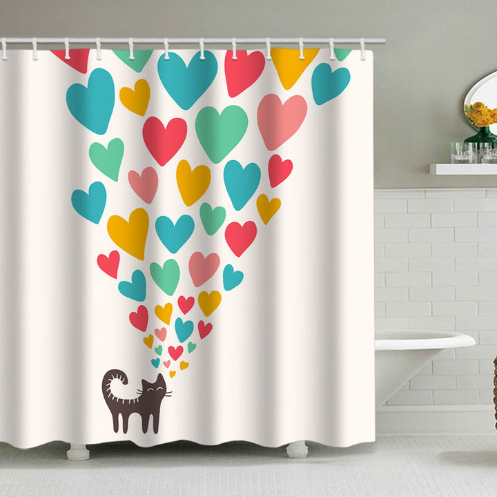 Artistic Dog Illustration Shower Curtain Bowlift