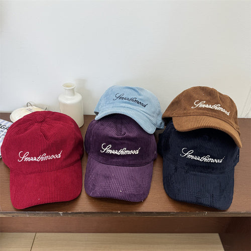 Women's Velvety Textured Baseball Cap Bowlift