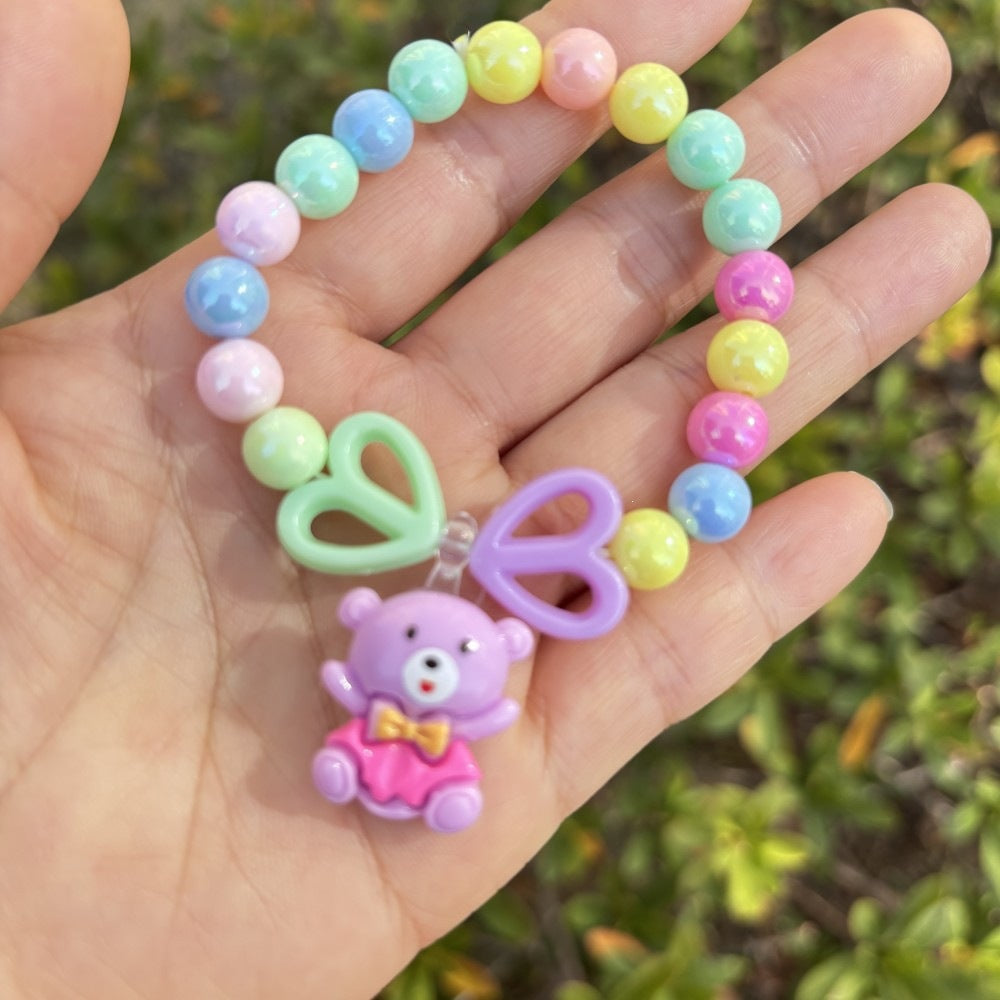 Colorful bracelet with flower charms Bowlift