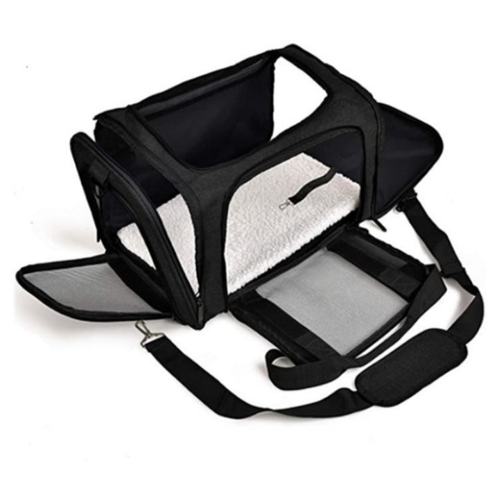Pet Carrier with Breathable Mesh and Secure Ventilation System Bowlift