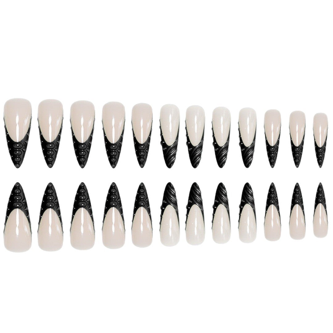 3D Sculpted Stiletto Nail Enhancements Bowlift