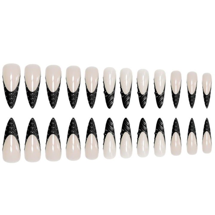 3D Sculpted Stiletto Nail Enhancements Bowlift