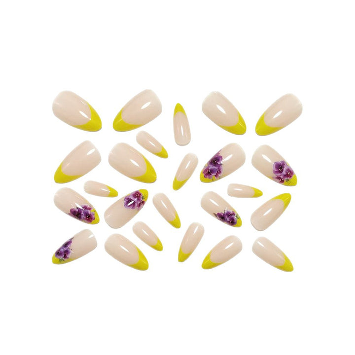 Nail art with playful flower and gradient color design Bowlift