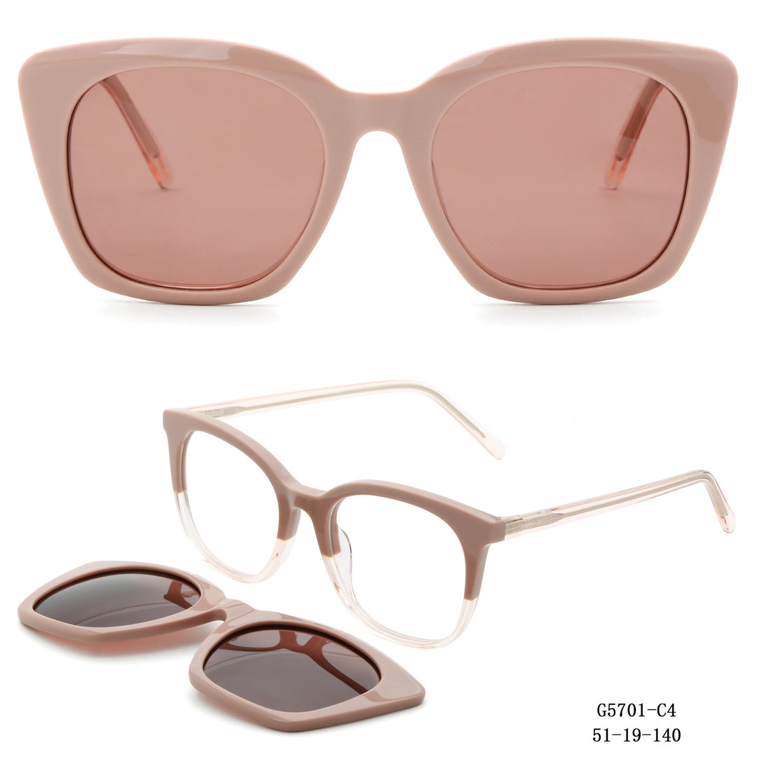 Ladies Retro-inspired sunglasses with detachable lenses Bowlift