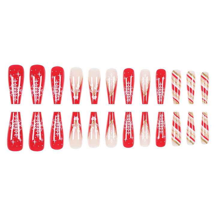 Holiday-Themed Stiletto Press-On Nails Bowlift