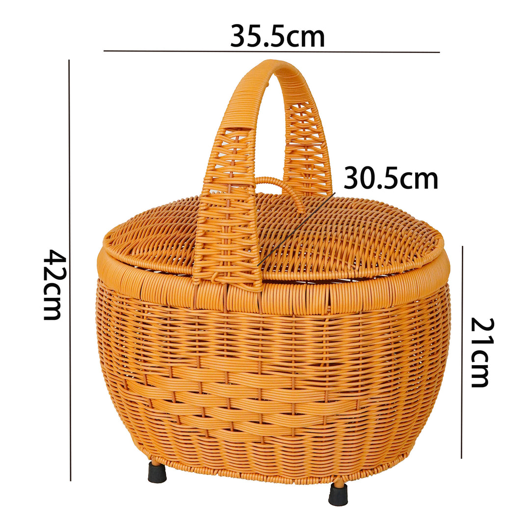 Women's Decorative Basket with Lid Bowlift