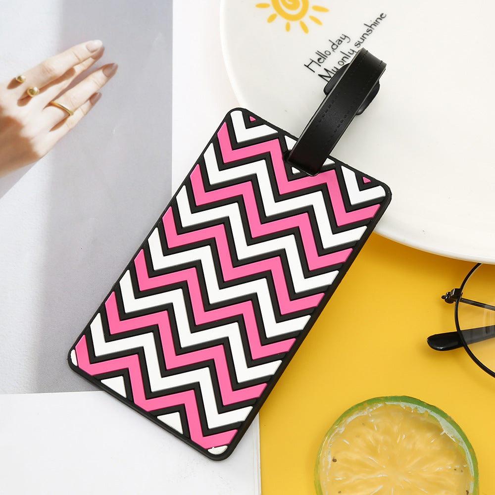 Unisex Chevron Patterned Luggage Tag Bowlift