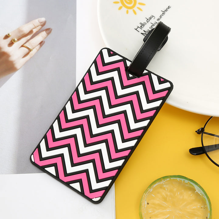 Unisex Chevron Patterned Luggage Tag Bowlift
