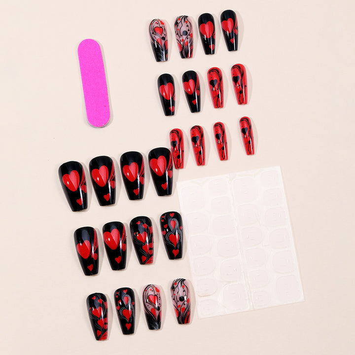 Artistic Heart-Themed Nail Art Set Bowlift